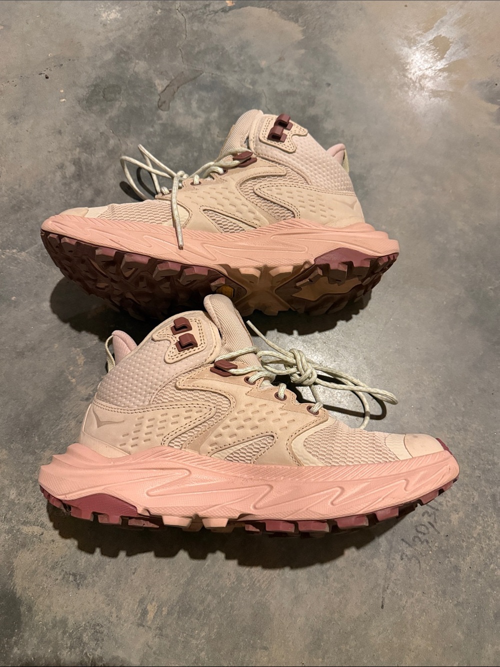 Hoka One Anacapa 2 Mid GTX Hiking Shoes Womens 6.5 B Oak Rose Latte 1142831F OSL - Picture 2 of 6